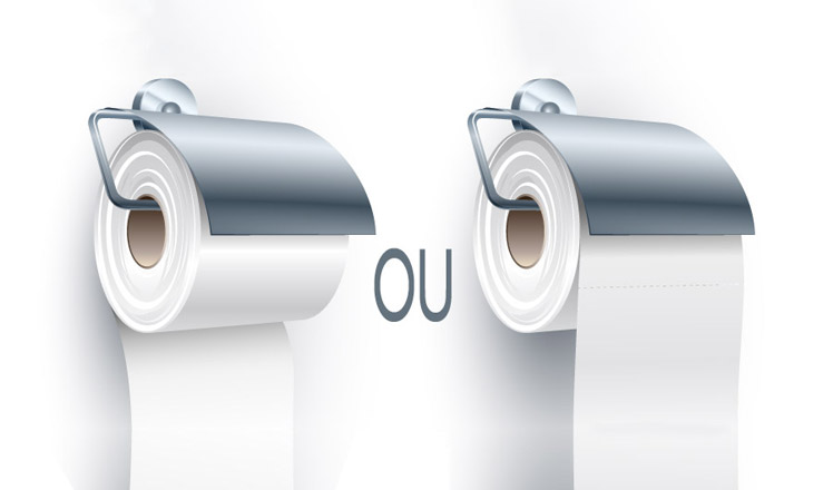 Dans quel sens installer un rouleau de papier toilette ?