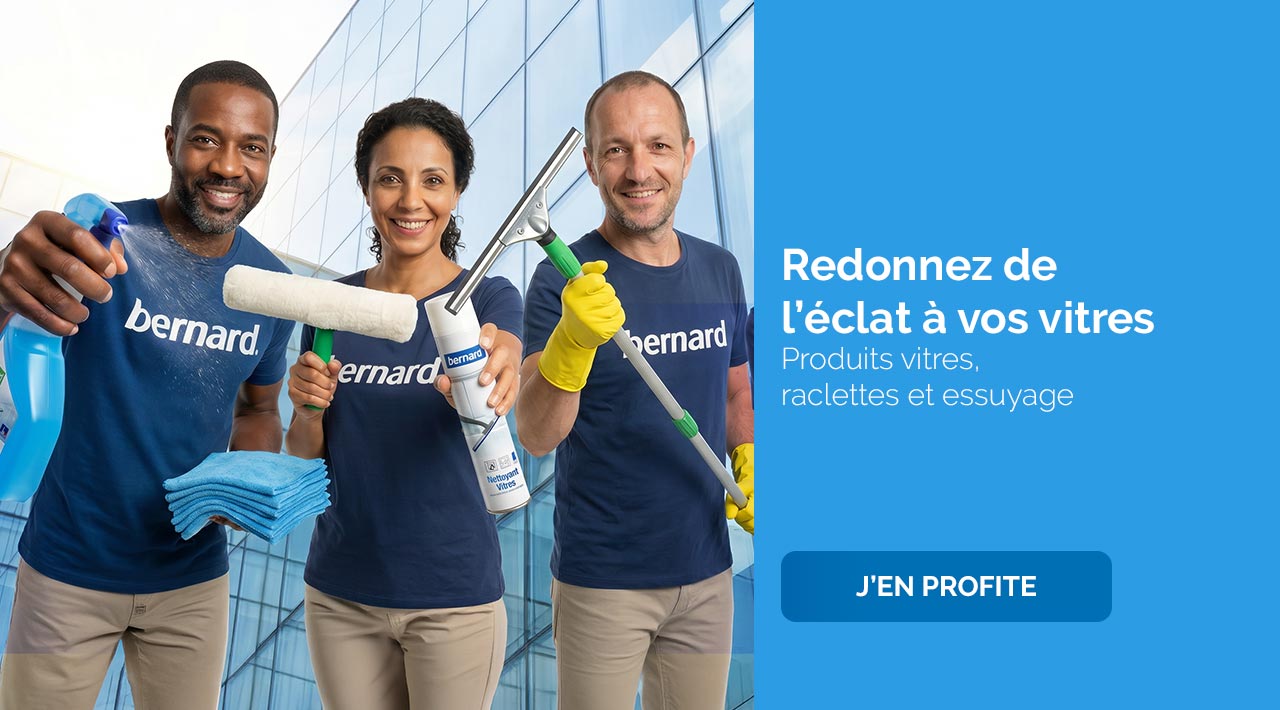 Produits vitres, raclettes et essuyage