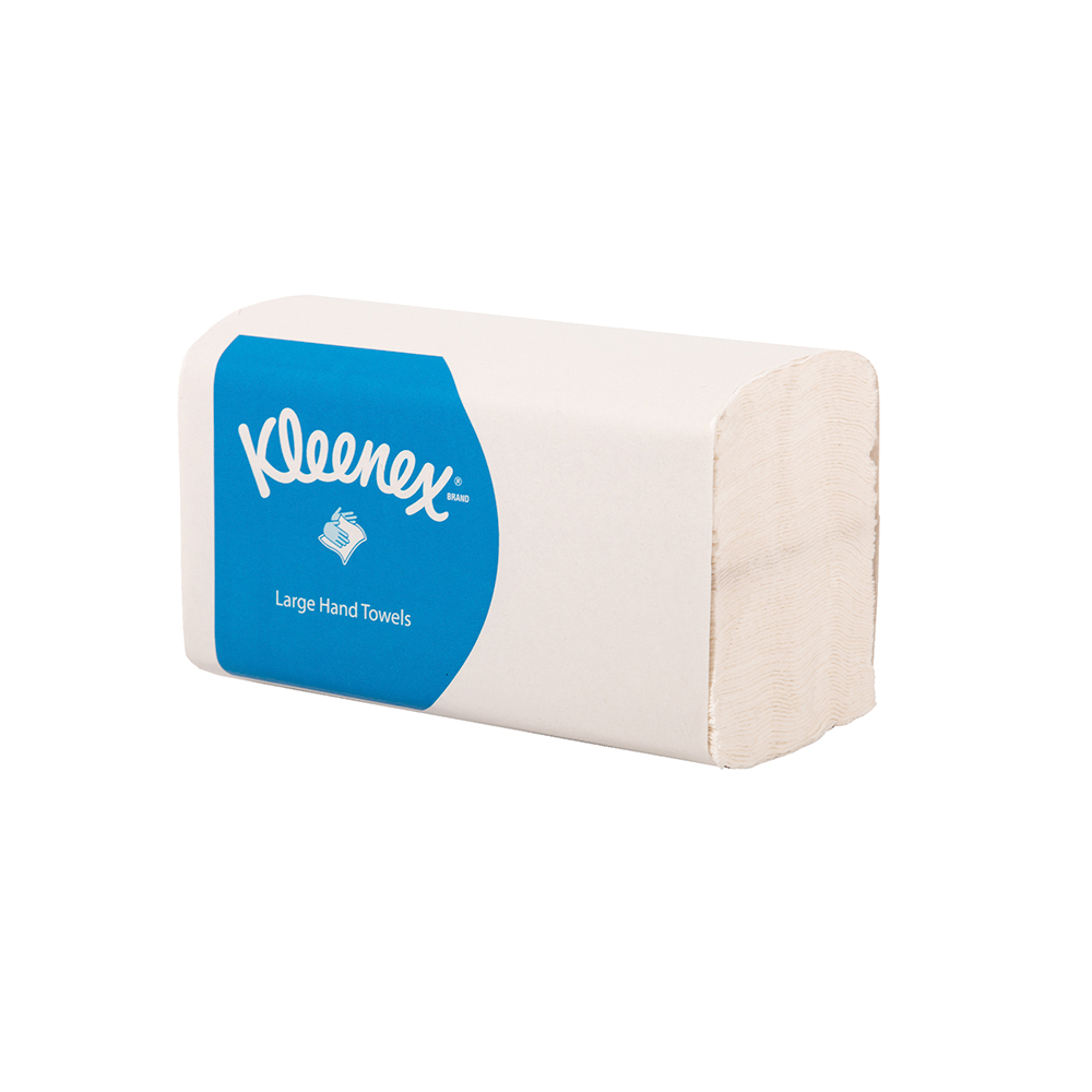 Essuie-mains pliés enchevêtrés Kleenex Airflex Ultra, lot de 15x124 soit 1860