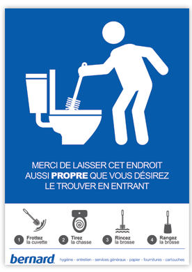 Affichette nettoyage sanitaires