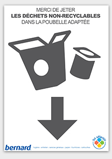 Affiche tri non recyclable