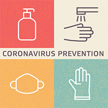 Prévention coronavirus - Hygiène, masque, gants