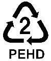 Pictogramme PET2 - Polyéthylène haute densité