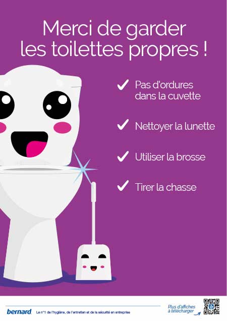 Affiche Toilettes Propres