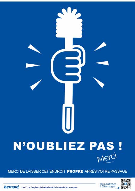 Affiches toilettes et sanitaires à imprimer : communiquez pour une ...