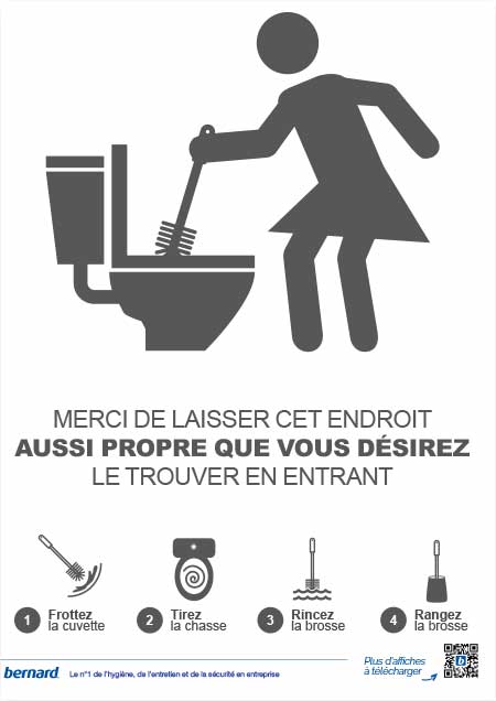 Affiches toilettes et sanitaires à imprimer : communiquez pour une ...