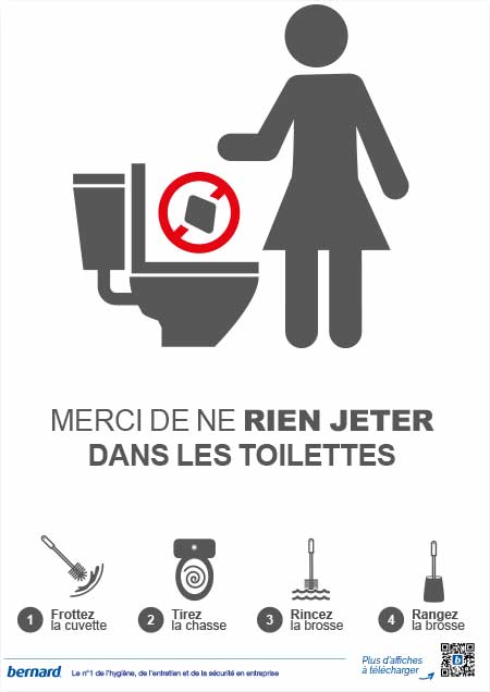 Affiches toilettes et sanitaires à imprimer : communiquez pour une ...