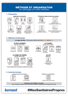 Affichette nettoyage sanitaires