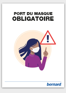 Affiche port du masque obligatoire F