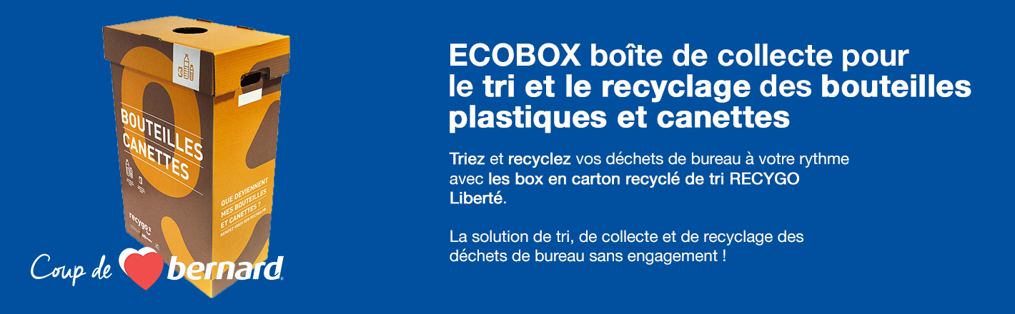 Coup de cœur Bernard - Boîte Recygo pour la collecte du plastique