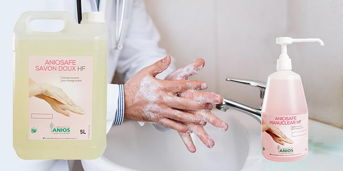 Produits anios - Savon antiseptique Anios pour la désinfection des mains sans alcool